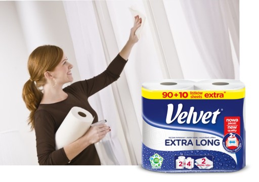 Velvet Extra Long papierová utierka, 2 rolky