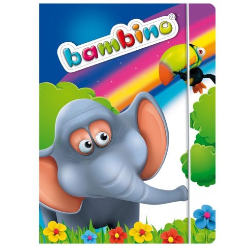 Papierový školský skladačka A4 BAMBINO s gumičkou
