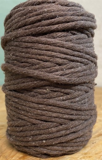 Macrame bavlnená šnúrka 5mm 50m hnedá