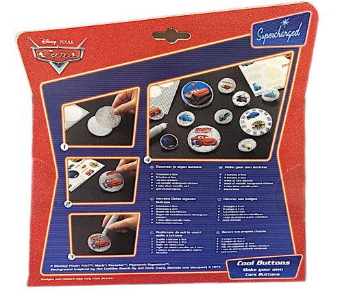 SADA NA VÝROBU BROŽÍ ODZNAKY NÁLEPKY AUTA DISNEY CARS