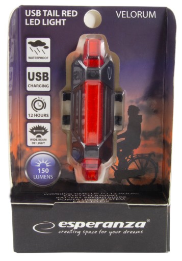 BIKE zadná zadná BICYKLOVÁ LAMPA dobíjaná cez USB