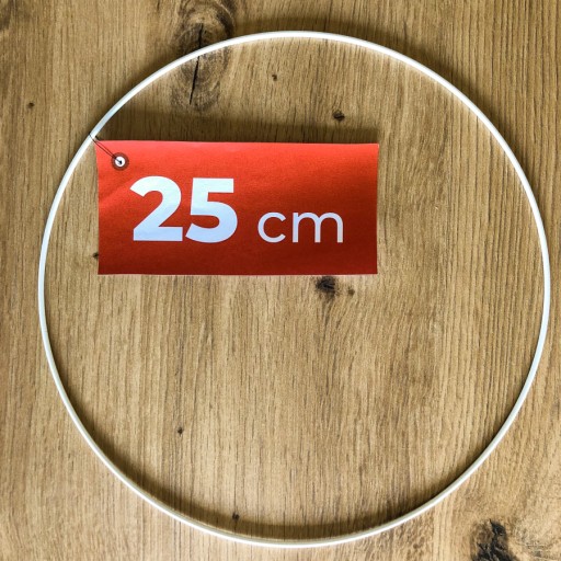Biely prsteň na lapač snov 25 cm - lapač snov