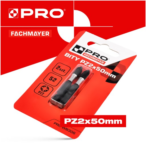 Nárazový bit PZ2 Nárazový bit 50mm | Nárazový bit pre skrutkovač 2 ks.