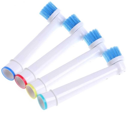 4x NÁHRADNÉ HLAVICE PRE ELEKTRICKÚ CITLIVÚ ELEKTRICKÚ KEFKU ORAL-B, BIELA
