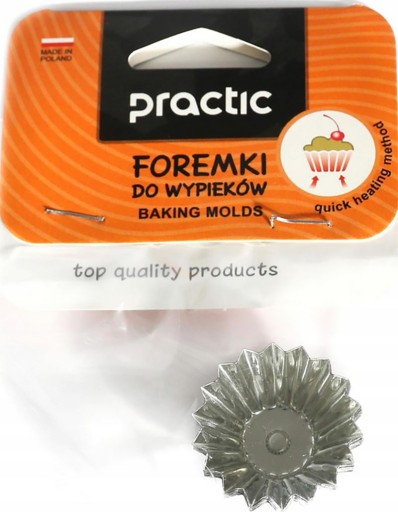 Praktické klasické mini košíčky na muffiny, priemer 35mm, 6ks, kovové