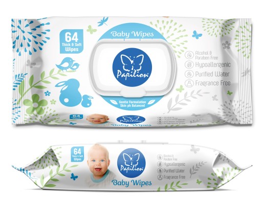 Vlhčené obrúsky PAPILION BABY PRE DETI A BOJČATÁ 64 ks