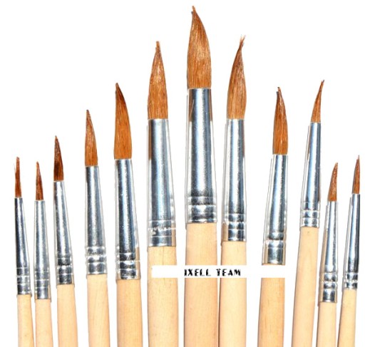 Súprava 12 kusov TECH-UP BRUSHES, rôzne veľkosti, profesionálny TROTON 730