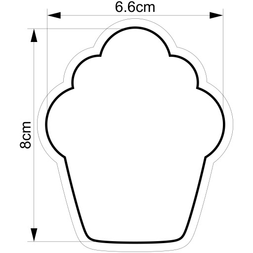 Vykrajovač na perníčky TUČNÝ ŠTVRTOK Cupcake muffin 8cm