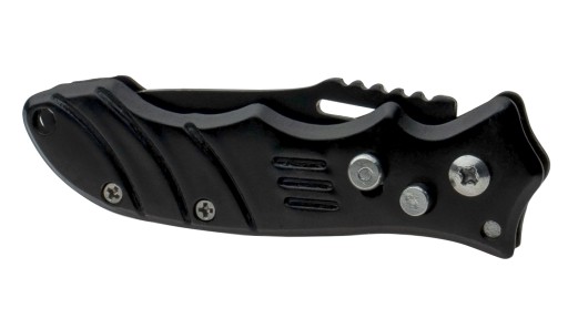 Vreckový nôž, pružinový bočný, 16 cm, čierny