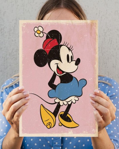 Retro plagát Minnie Mouse 40x50 cm
