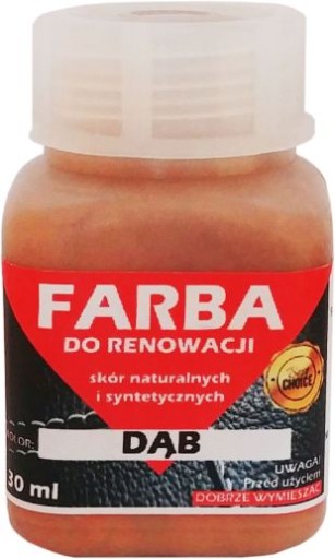 RENOVÁCIA KOŽENÉHO ČALÚNENIA LAK FARBA DUB 30ml