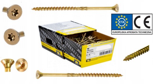 TESÁRSKE SKRUTY DO DREVA CS 3,5X45 TORX PROTIHLAVICE DOMAX 200KS