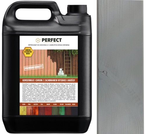 PERFECT WOOD tónovacia impregnácia dreva 1 L SIVÁ 12 m2