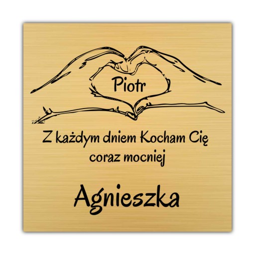 GRAVENÁ plaketa s gravírovaným venovaním 7x7cm Darček pre mamu a otca