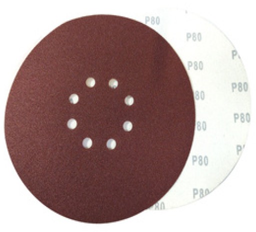 Sada 10 kusov brúsneho papiera s otvormi na suchý zips, kotúč 225mm P 80