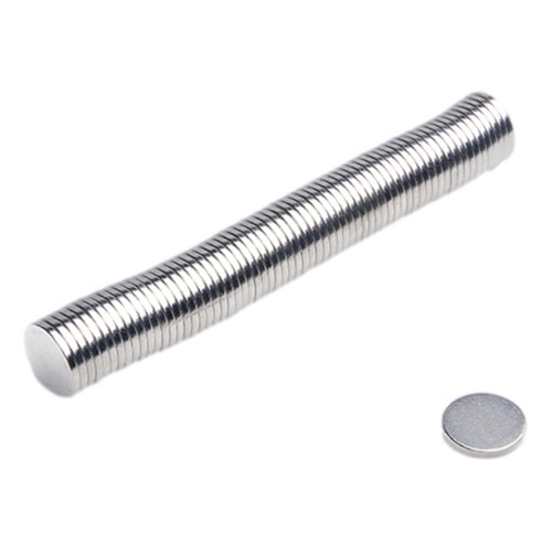 Cylindrický neodymový magnet MW 9x1 N38, sada 10 kusov