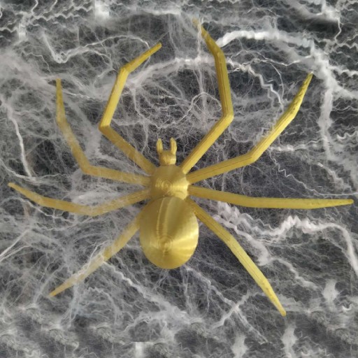 GOLDEN SPIDERS umelá metalíza HALLOWEEN 3 ks