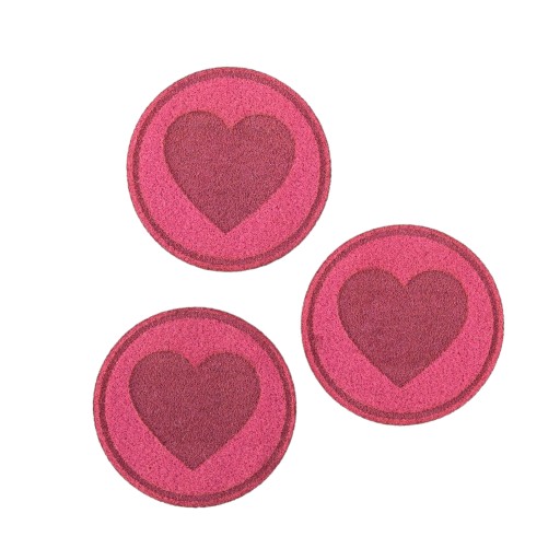 Ekokoža HEART fuchsiová etiketa 2694