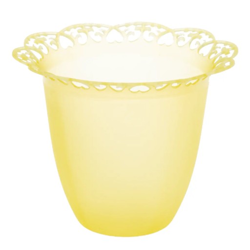 Lampáš, obal na sviečku, žltý odkvapkávač