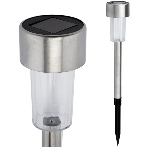 Polux vstavaná solárna lampa strieborná 29,7 cm 1 ks.