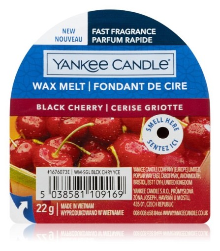 Yankee Candle Black Cherry vonný vosk 22g