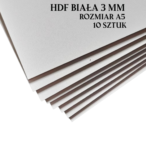 HDF doska A5 3mm biela na rezanie laserom, 10 ks.