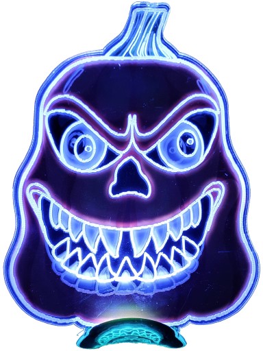 LED HALLOWEEN OZDOBA TEKVICOVÁ SVIETIACA FÓRKA DEKORATÍVNA DEKORACIA OZDOBA