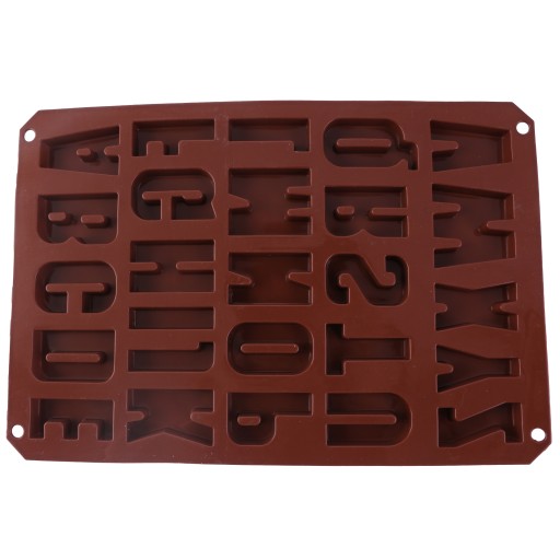 SILIKÓNOVÁ MOLKA NA ČOKOLÁDY PÍSMENA ABECEDY 5CM / 33CM