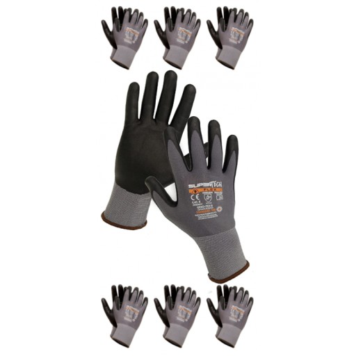 Silné pracovné rukavice SUPERTECH FLEX veľkosť 8 - M 1 PAIR