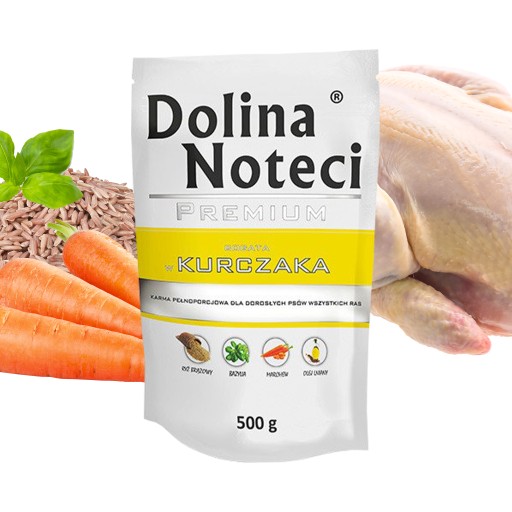DOLINA NOTECI Prémiové krmivo pre psov Kurča 500g
