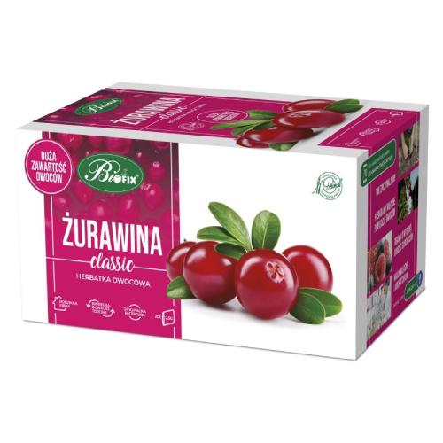 BiFix Classic ovocný čaj Brusnica, 20x2,5g
