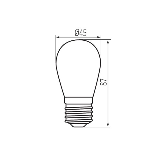 LED žiarovka ST45 LED 0,5W E27 WW teplá Kanlux