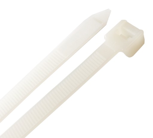 Sťahovacie pásky 4,8x390 mm, biele 100 ks
