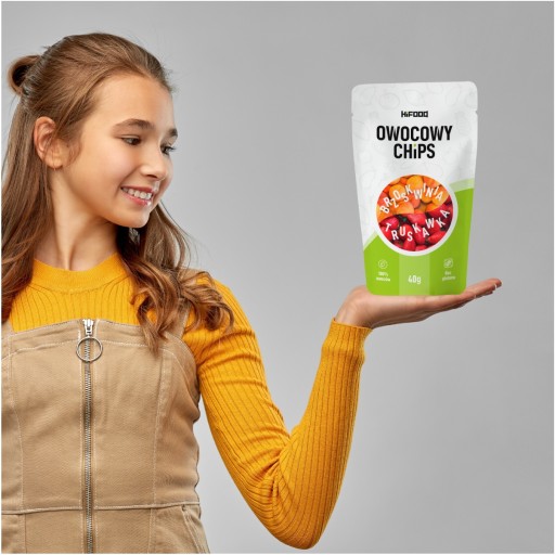 OVOCNÉ CHIPS Broskyňa - Jahoda 40g HiFOOD ZDRAVÁ SNACK 12m+