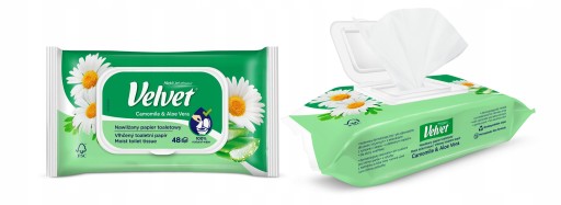 Vlhčený harmančekový toaletný papier VELVET