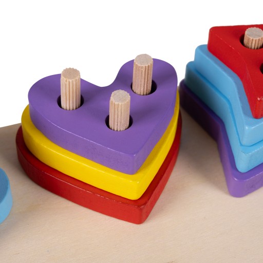 Triedička Puzzle Drevené hračkové bloky Vzdelávacia rybárska hra