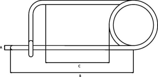 Bezpečnostný špendlík 5x105mm gopart