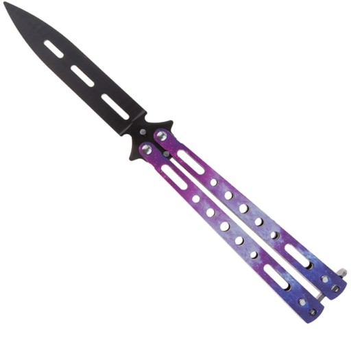 Tréningový nôž TUPÝ BOTTERFLY CS:GO PURPLE N464A
