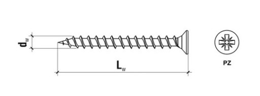TESÁRSKE SKRUTY DO DREVA 4,5x20mm PZ 10KS