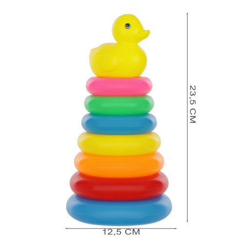 KAČIAČKA PYRAMÍDA S KOLESÁMI KAČICA MONTESSORI