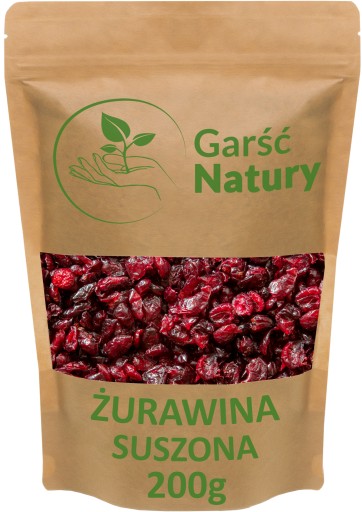 Sušené čerstvé brusnice 200 g krájané prírodné bez konzervačných látok kvalita 0,2 kg