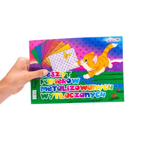 Vystrihovaný farebný metalický reliéfny papier B5