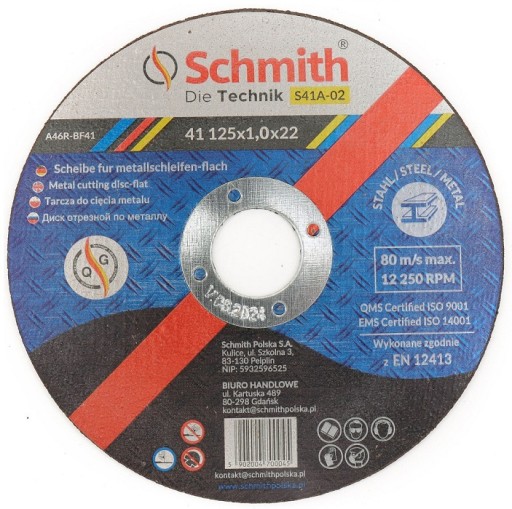 KOVOVÉ REZNÉ KOTÚČE 125x1 STRONG SCHMITH