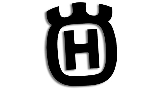 Vysekaná nálepka s logom HUSQVARNA, čierna