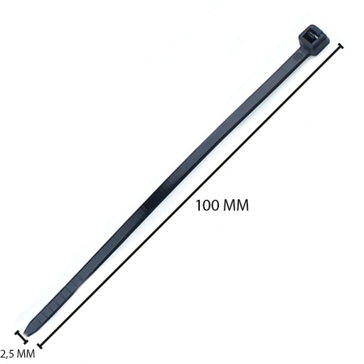 KABELOVÉ VIAZAČKY ČIERNE KABELOVÉ VIAZAČKY 100 KS 2,5X100mm