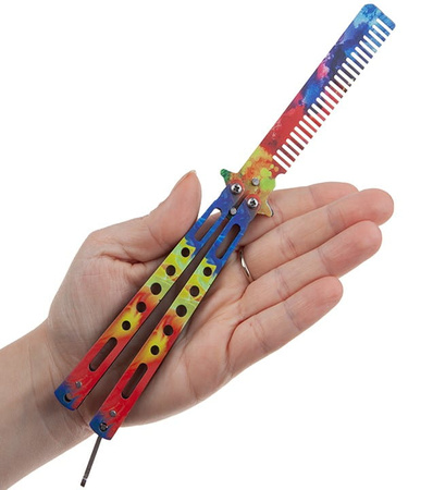 Tréningový motýľový nôž TUPÝ HREBEŇ BALISONG CS:GO DARČEK NA TRÉNING