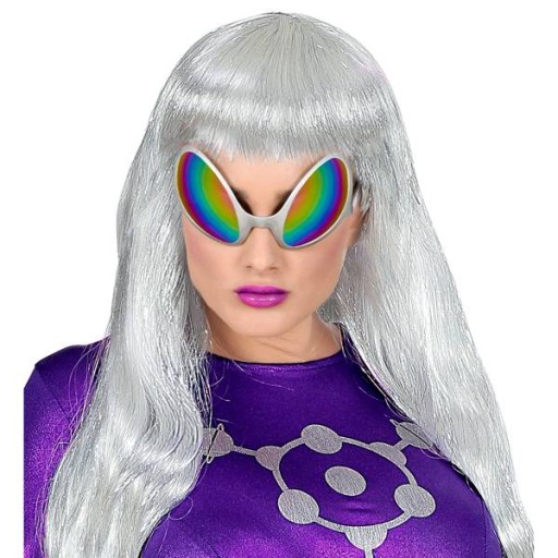 OKULIARE UFOLUD COSMOS ALIEN, BIELE HOLOGRAFICKÉ