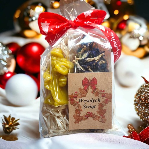 Santa Claus darčeková sada, vianočný čaj, sviečka, darček
