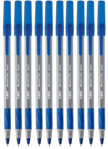 Bic okrúhle pero Stic Exact 0,8 mm modré x 10