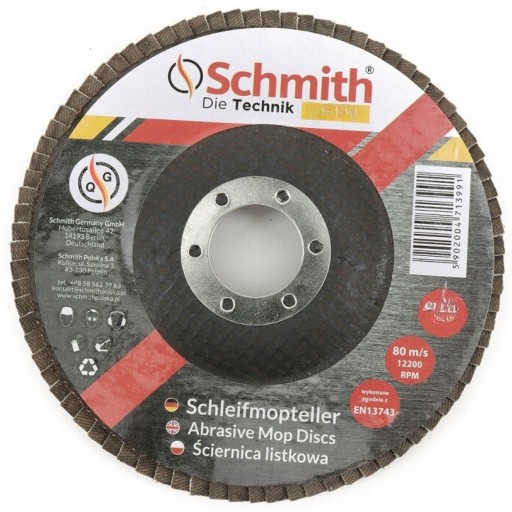PRIAMY BRÚSNY KOTOÚČ KLAPKA BRÚSNY KOTOUČ 125mm P80 SCHMITH KLAPKY